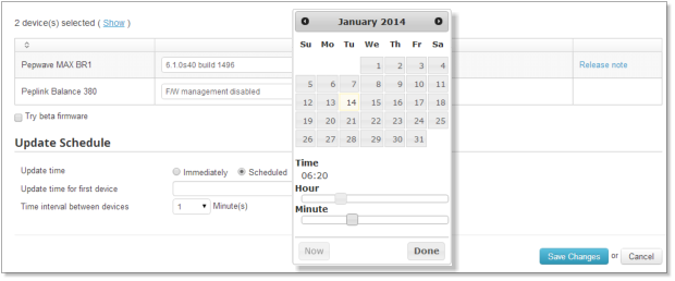 Schedule automated firmware